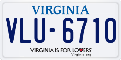 VA license plate VLU6710