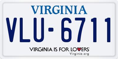VA license plate VLU6711