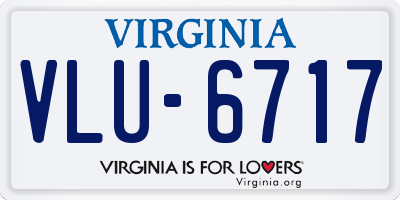 VA license plate VLU6717