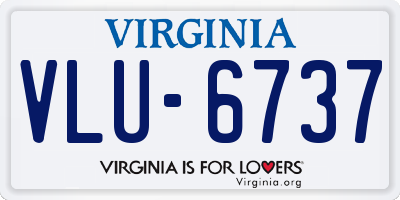 VA license plate VLU6737