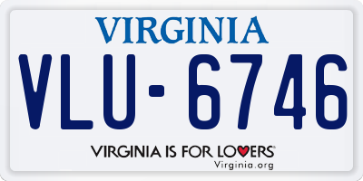 VA license plate VLU6746