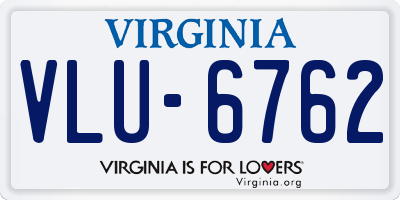 VA license plate VLU6762