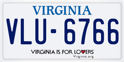 VA license plate VLU6766