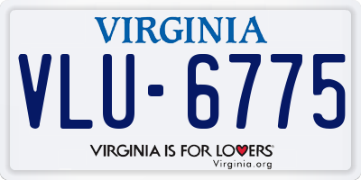 VA license plate VLU6775