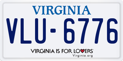 VA license plate VLU6776