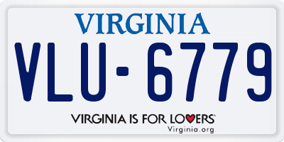 VA license plate VLU6779