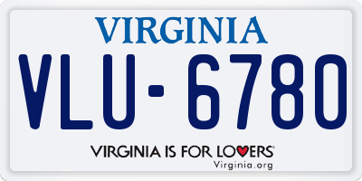 VA license plate VLU6780