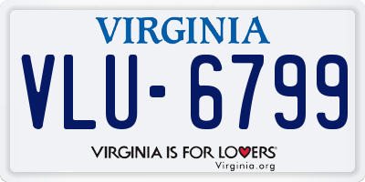VA license plate VLU6799