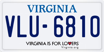 VA license plate VLU6810