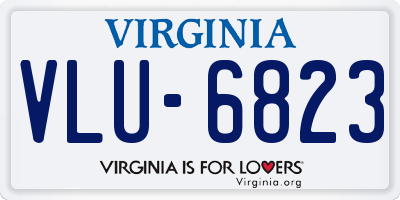 VA license plate VLU6823
