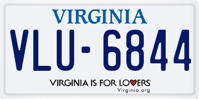 VA license plate VLU6844