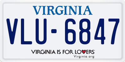 VA license plate VLU6847