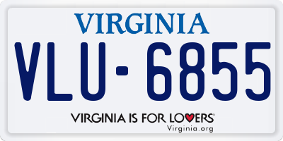 VA license plate VLU6855