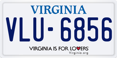 VA license plate VLU6856