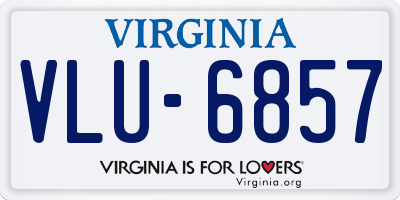 VA license plate VLU6857