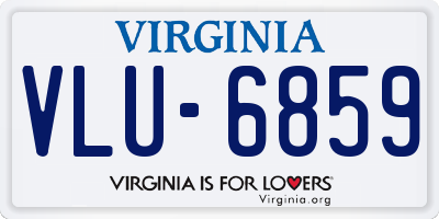 VA license plate VLU6859