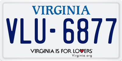 VA license plate VLU6877