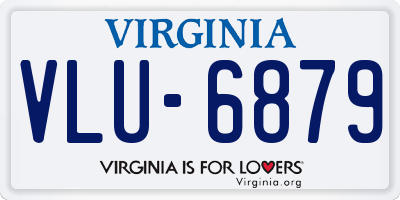 VA license plate VLU6879
