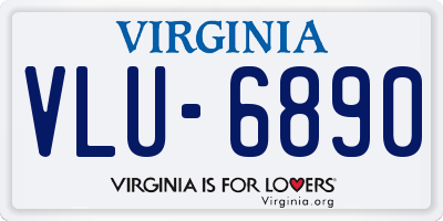 VA license plate VLU6890