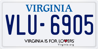 VA license plate VLU6905