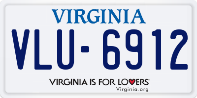 VA license plate VLU6912