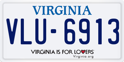 VA license plate VLU6913