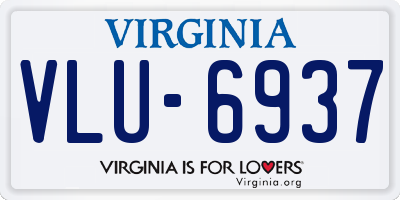 VA license plate VLU6937
