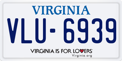 VA license plate VLU6939