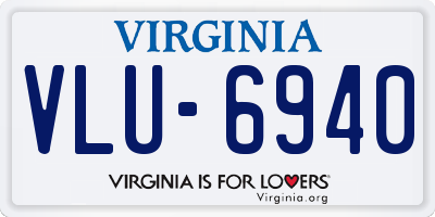 VA license plate VLU6940