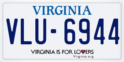 VA license plate VLU6944