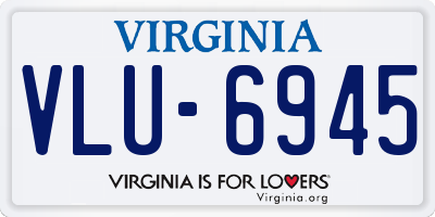 VA license plate VLU6945
