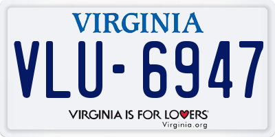 VA license plate VLU6947