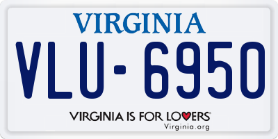 VA license plate VLU6950