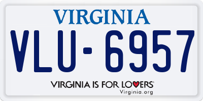 VA license plate VLU6957