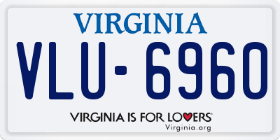 VA license plate VLU6960