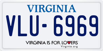 VA license plate VLU6969