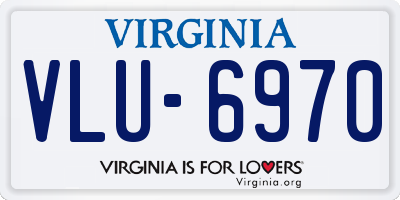 VA license plate VLU6970