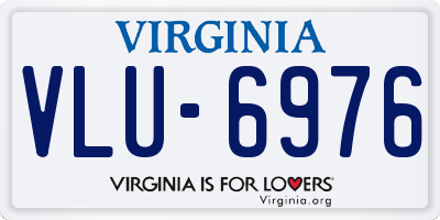 VA license plate VLU6976