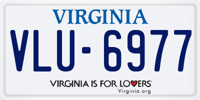 VA license plate VLU6977
