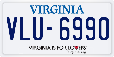 VA license plate VLU6990