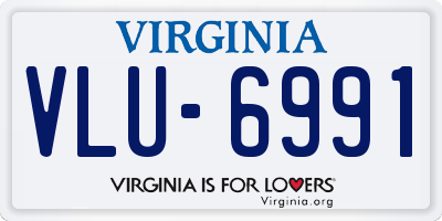 VA license plate VLU6991
