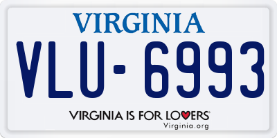 VA license plate VLU6993