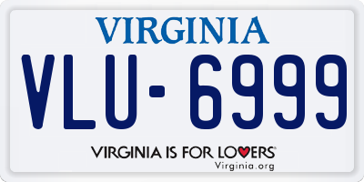 VA license plate VLU6999
