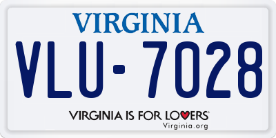 VA license plate VLU7028