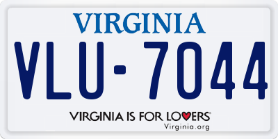 VA license plate VLU7044