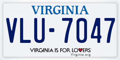 VA license plate VLU7047
