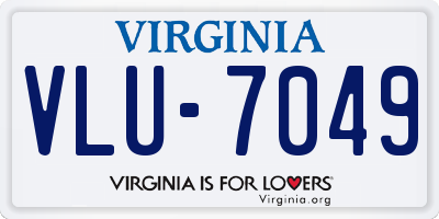 VA license plate VLU7049