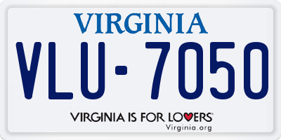 VA license plate VLU7050