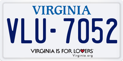 VA license plate VLU7052