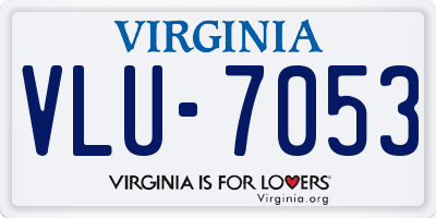 VA license plate VLU7053